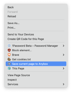Anybox Context-Menu Action