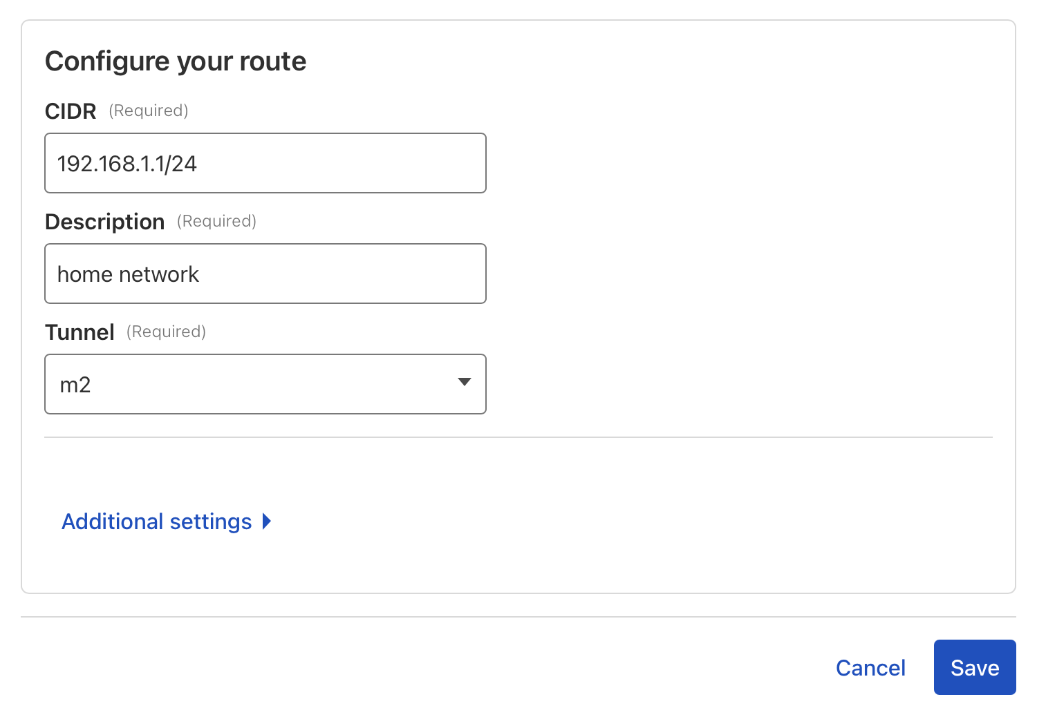 Configuring a route in Zero Trust