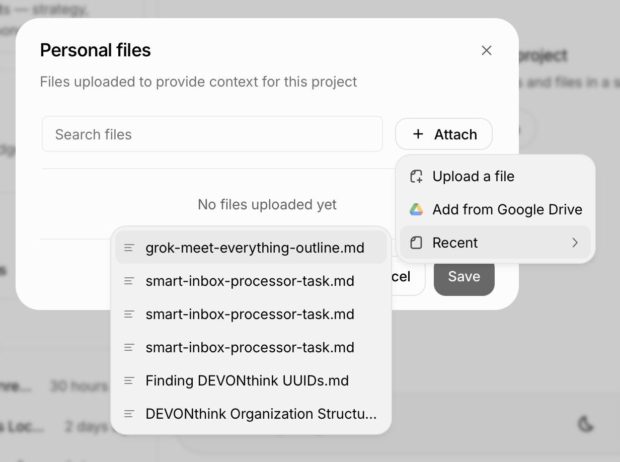 Grok projects