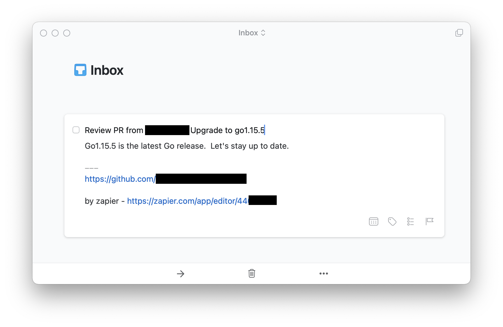 GitHub PR in Things