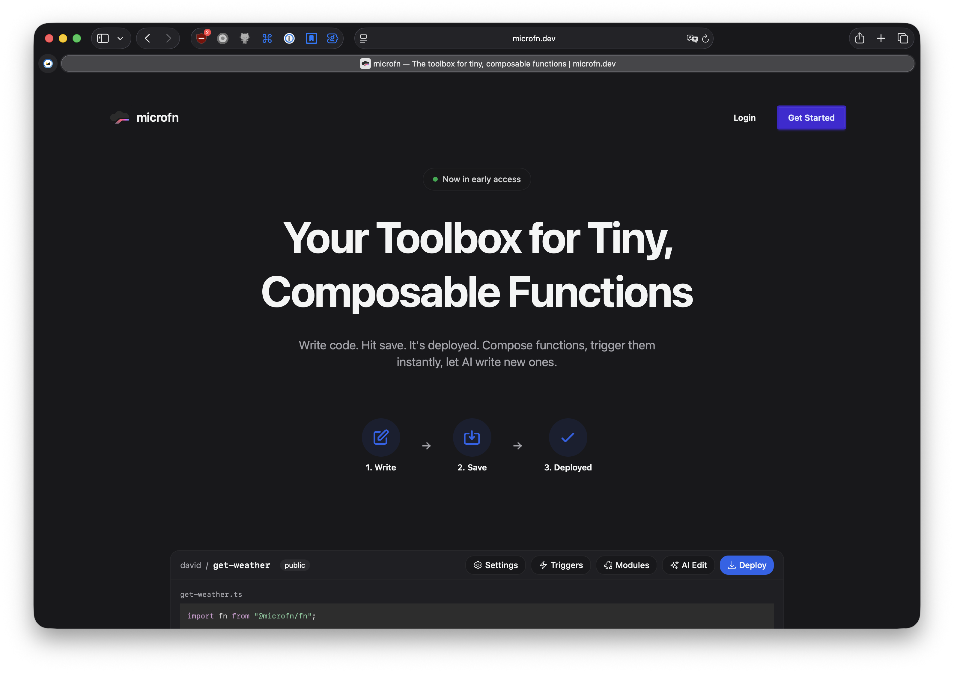 Screenshot of Microfn